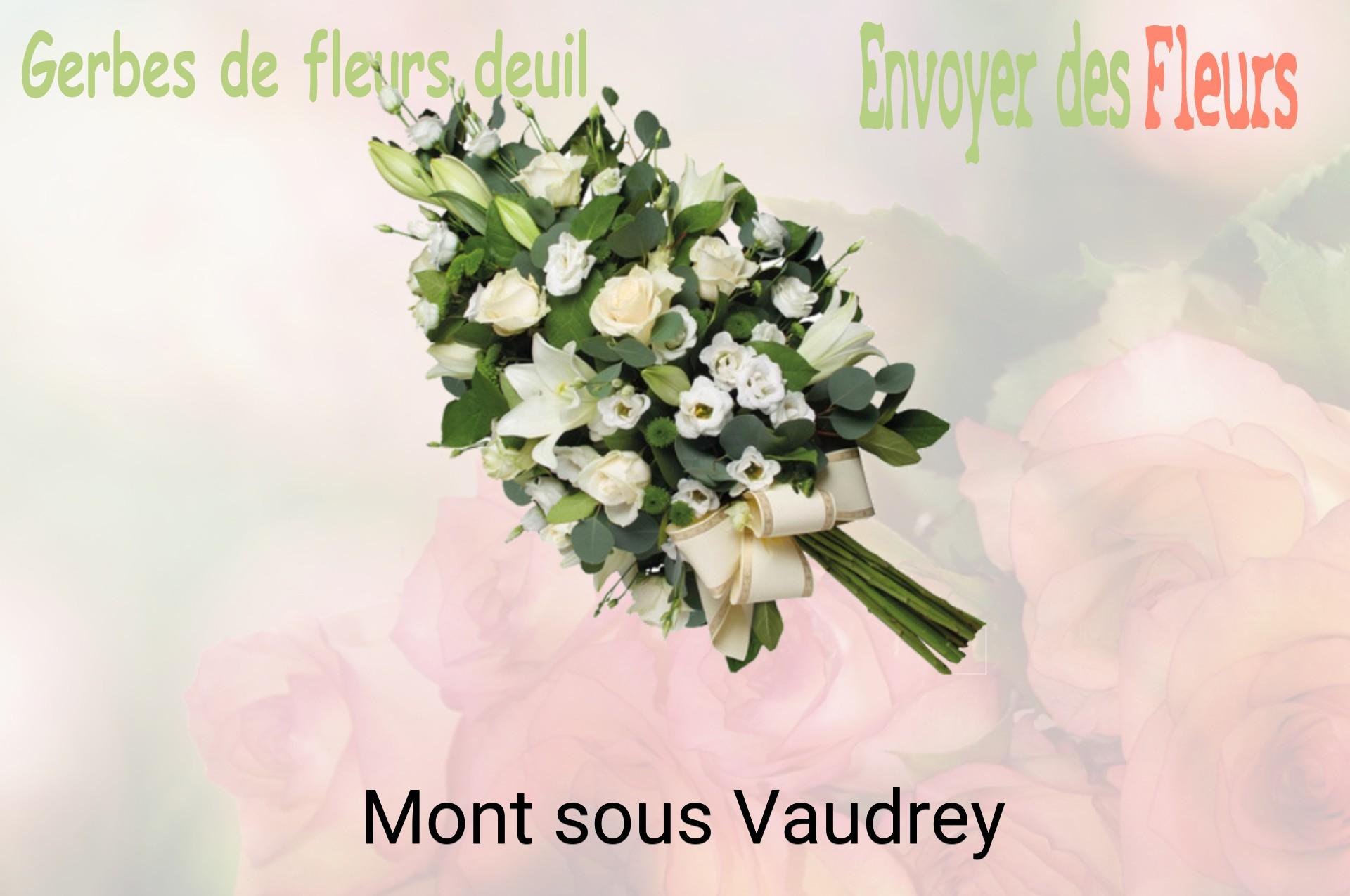 Gerbe de fleurs de deuil livrée à Mont-sous-Vaudrey